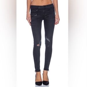 rag & bone 3 Zipper Distressed Moto Skinny Jeans